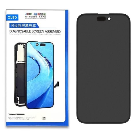Pantalla LCD JCID puede usarse con iPhone 14 Pro, negro, con marco, sin error, OLED  JCID Diagnosable, 120Hz