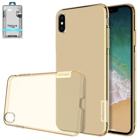 Чехол Nillkin Nature TPU Case для iPhone XS Max, коричневый, прозрачный, Ultra Slim, силикон, #6902048163348