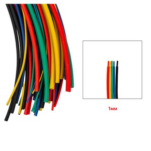 Термоусадочная трубка, 1 м, 1,0 мм, черная