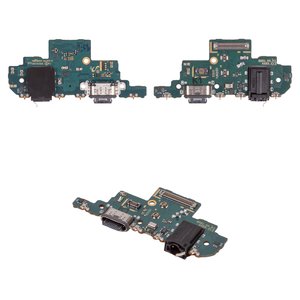 Шлейф для Samsung A528 Galaxy A52s 5G, конектора зарядки, з мікрофоном, з компонентами, Original PRC , плата зарядки, ver. K1