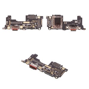 Шлейф для Xiaomi Poco F6 Pro, коннектора зарядки, с компонентами, Original PRC , плата зарядки