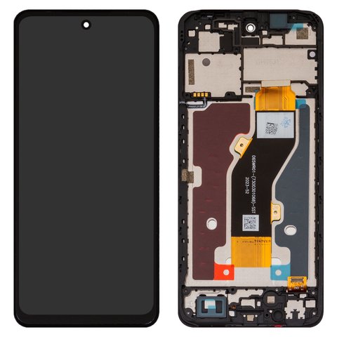 Дисплей для ZTE Blade A75 4G, черный, с рамкой, Original PRC , 065WR01 7300301068  SST