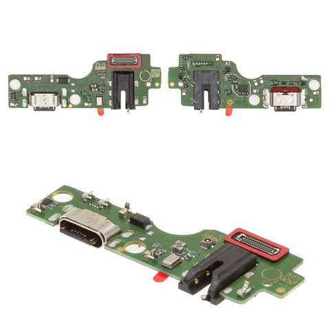 Шлейф для Tecno Spark 40C KM4k , конектора навушників, конектора зарядки, з мікрофоном, з компонентами, Original PRC , плата зарядки