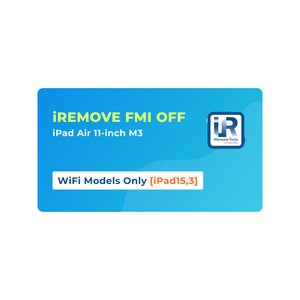 iRemove FMI OFF iPad Air 11 inch M3 лише WiFi моделі [iPad15,3]