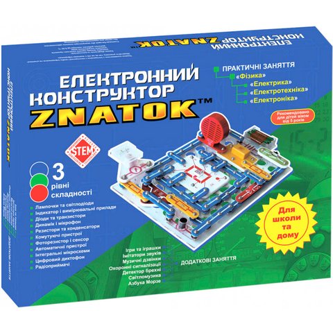Электронный конструктор ЗНАТОК Школа 999+ схем  REW K007