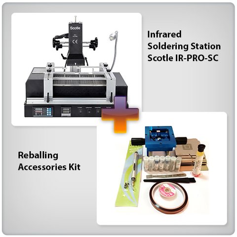 Инфракрасная паяльная станция Scotle IR PRO SC с набором для реболлинга